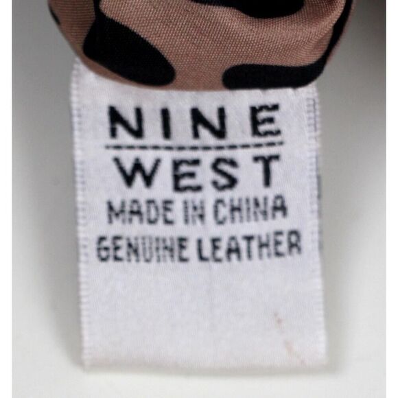 Nine West BROWN GENUINE LEATHER FLAP LOGO SHOULDER BAG HANDBAG HOBO PURSE - Picture 15 of 16